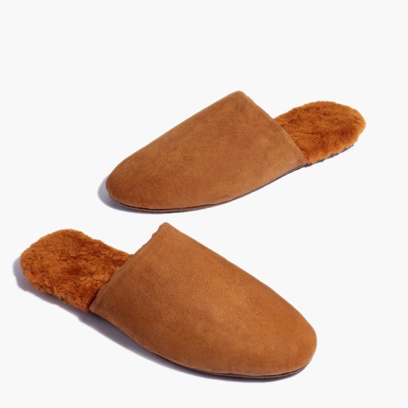 New TKEES Ines Shearling Slide On Mule Sandal Fur Size 7 Flat Loafers - Picture 2 of 14